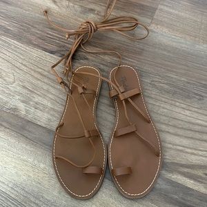 ‼️NEVER WORN - MADEWELL LACE-UP SANDALS